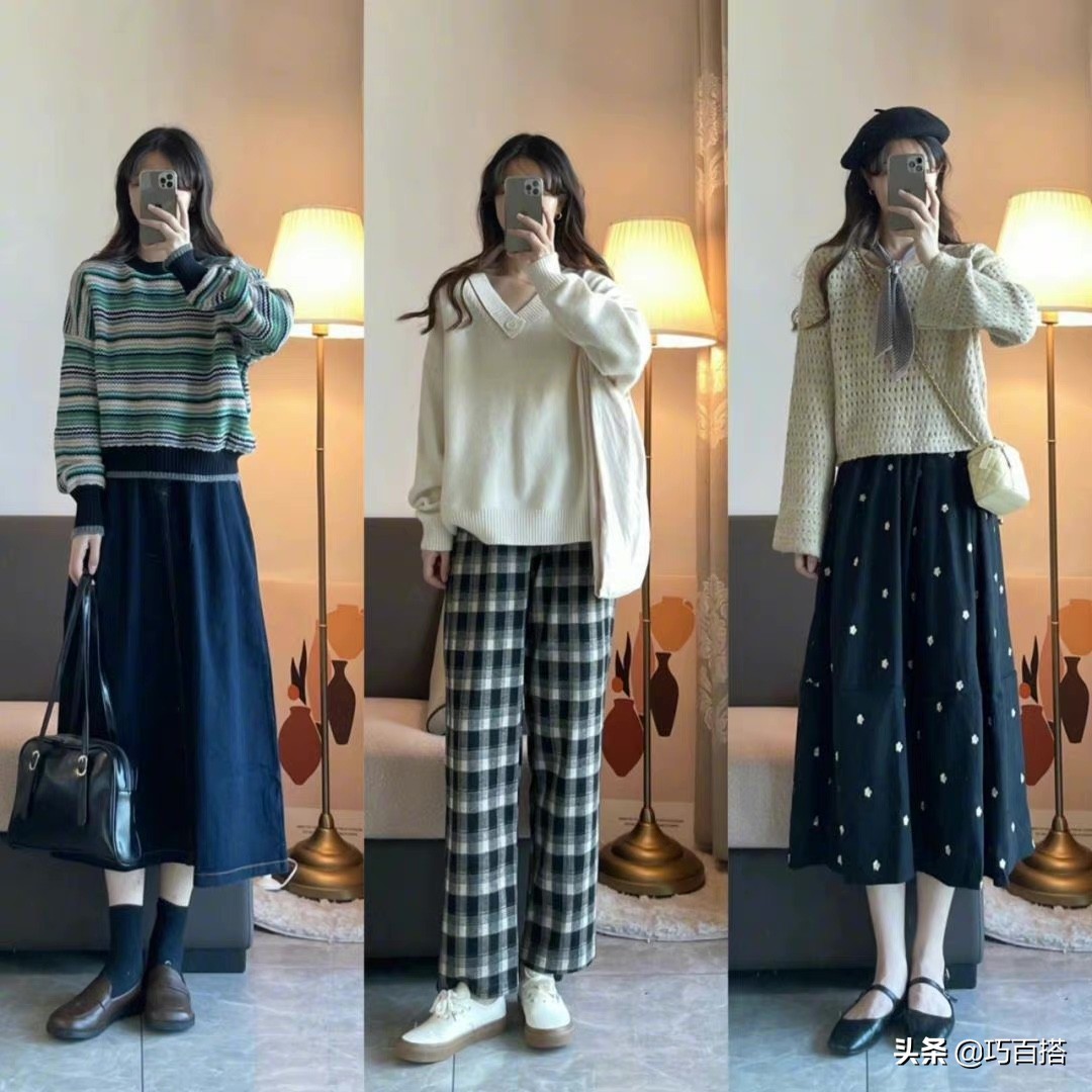 毛衣不愧是“万金油”,日常look都能搞定,让你又美又气质