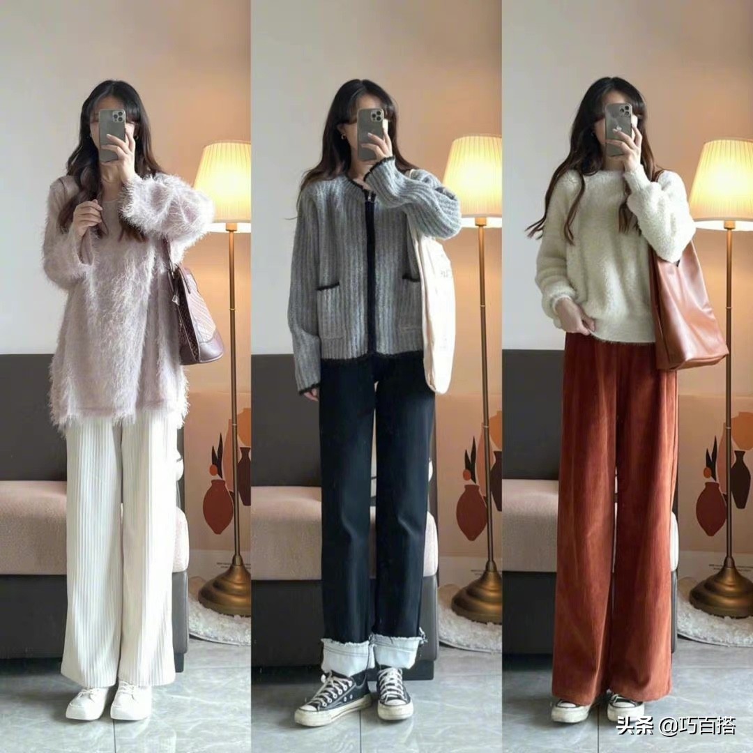 毛衣不愧是“万金油”,日常look都能搞定,让你又美又气质