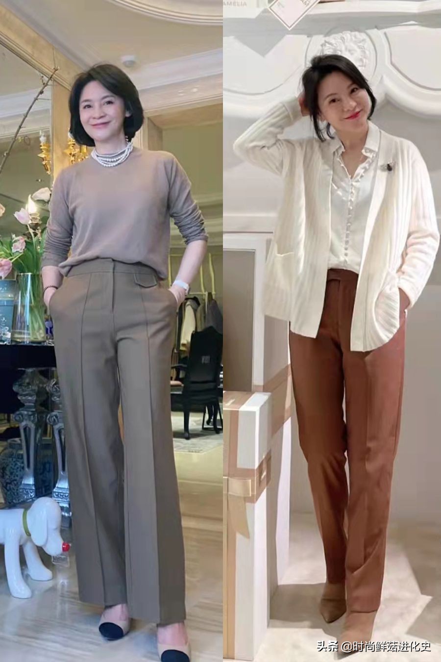 建议!中年女人都备一件羊绒毛衫,裙子、裤子随便搭,保暖好高级